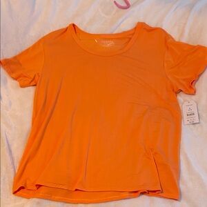 Time and Tru Vibrant Orange Short Sleeve Tee